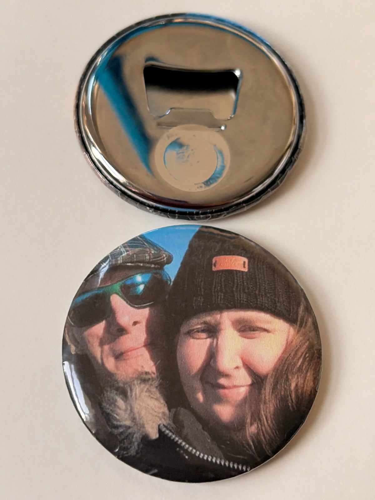 Personalised bottle opener and managets