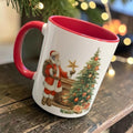 11oz white and red Christmas designed mug